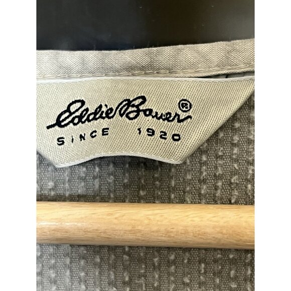 Vintage Eddie Bauer Corduroy Midi Shirt Dress Womens Grey Green size XL.    Hh - Picture 3 of 7